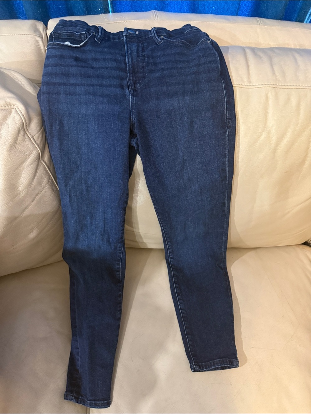 Good American Dark Blue High-Rise Skinny Jeans